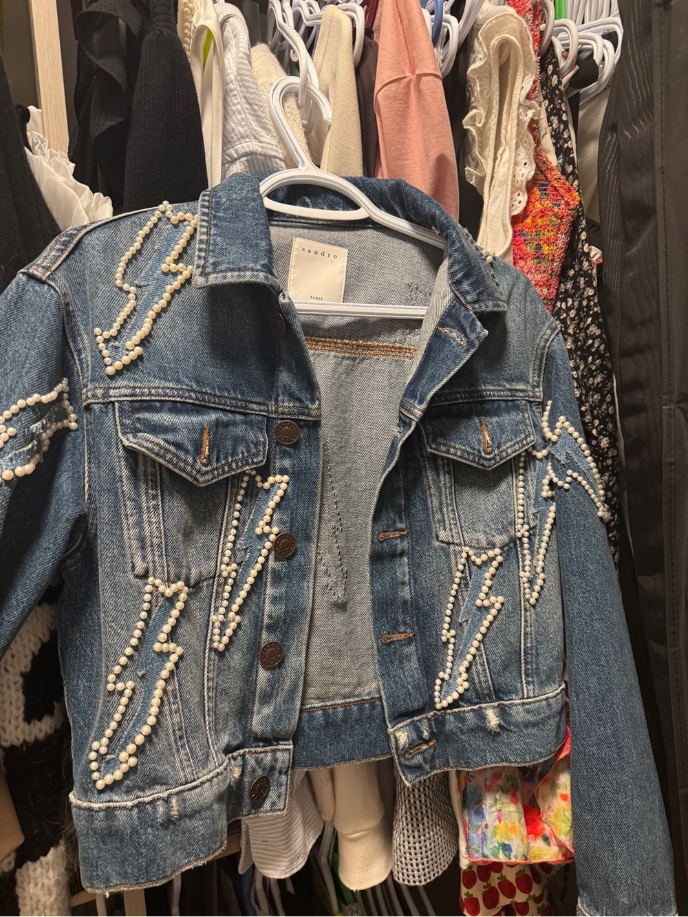 Sandro denim jacket size 36